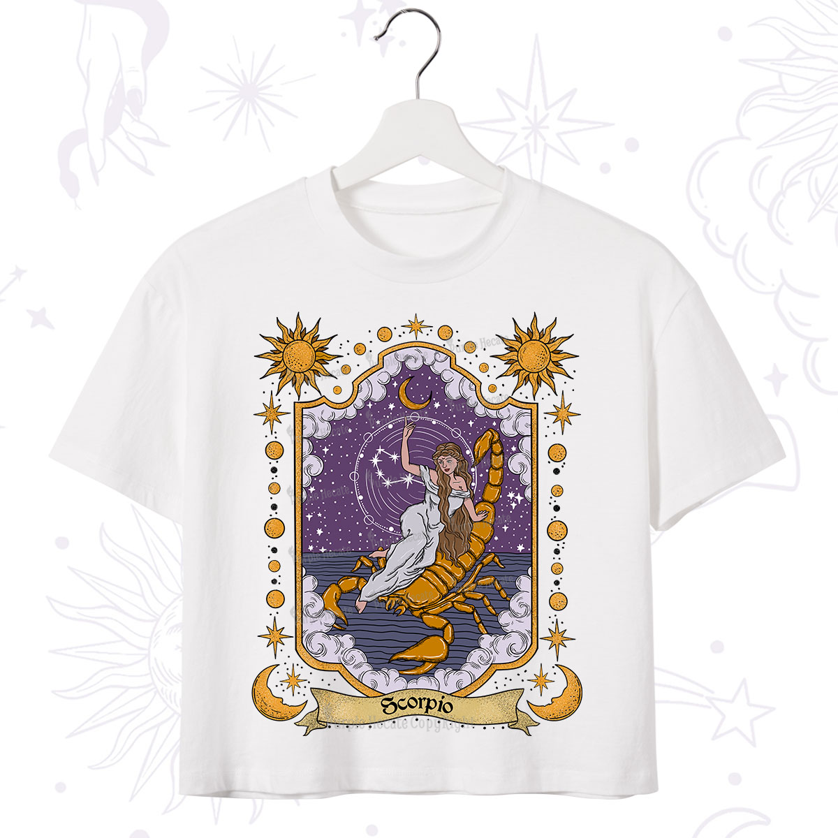 Purplehecate Scorpio Zodiac Crop T-Shirt
