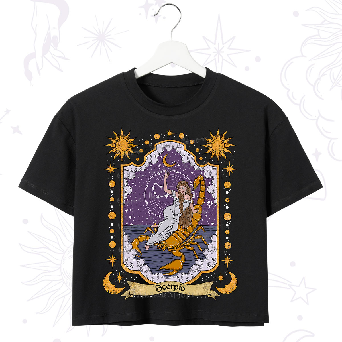 Purplehecate Scorpio Zodiac Crop T-Shirt