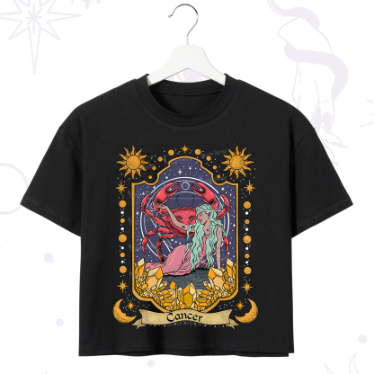 Purplehecate Cancer Zodiac Crop T-Shirt