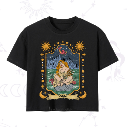 Purplehecate Virgo Zodiac Crop T-Shirt