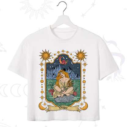 Purplehecate Virgo Zodiac Crop T-Shirt