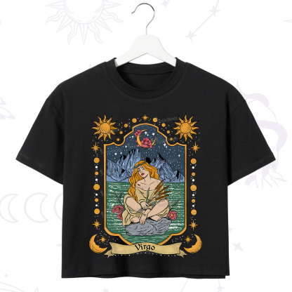 Purplehecate Virgo Zodiac Crop T-Shirt