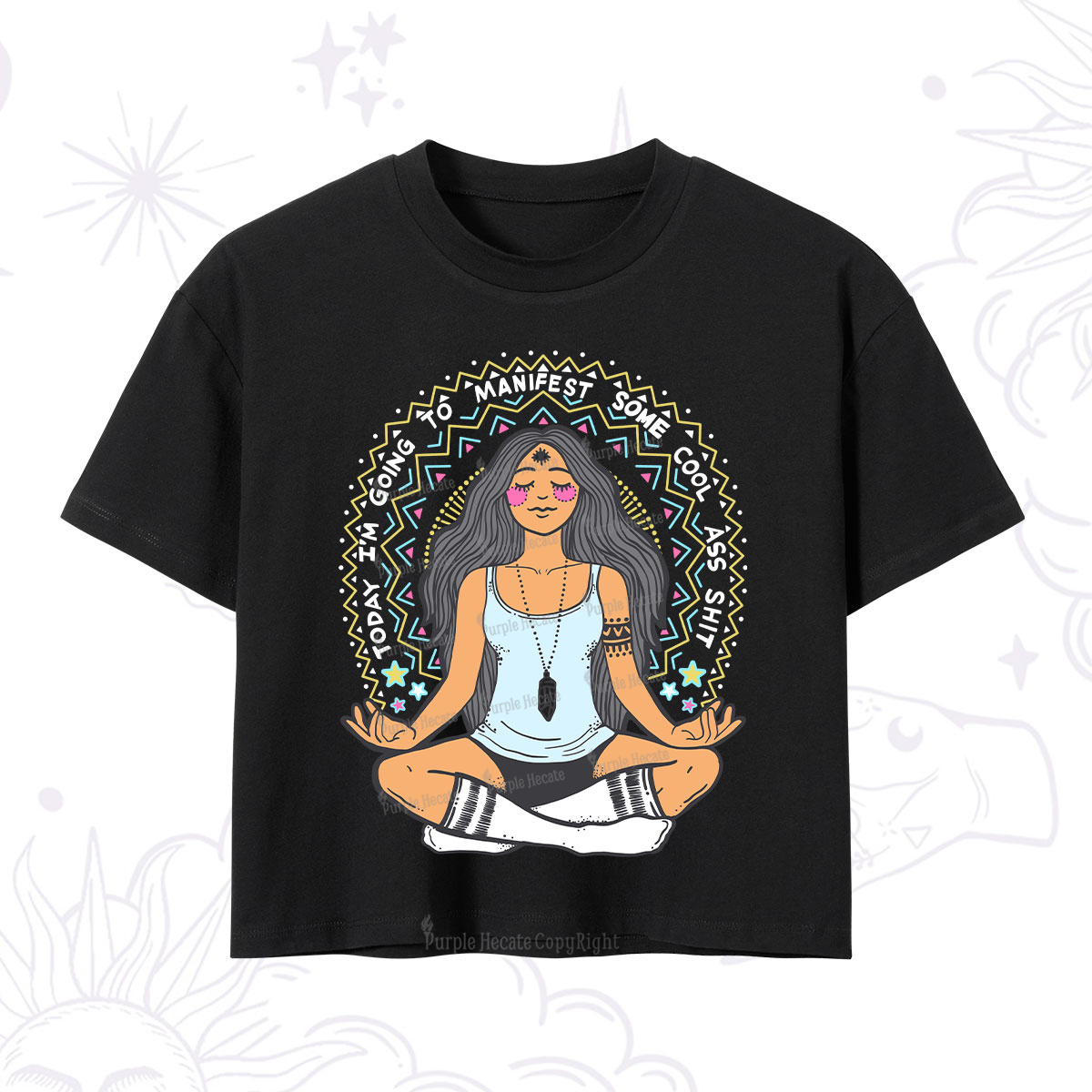 Purplehecate Today I'm Going To Manifest Crop T-Shirt