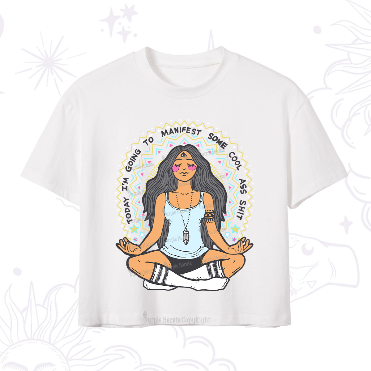 Purplehecate Today I'm Going To Manifest Crop T-Shirt