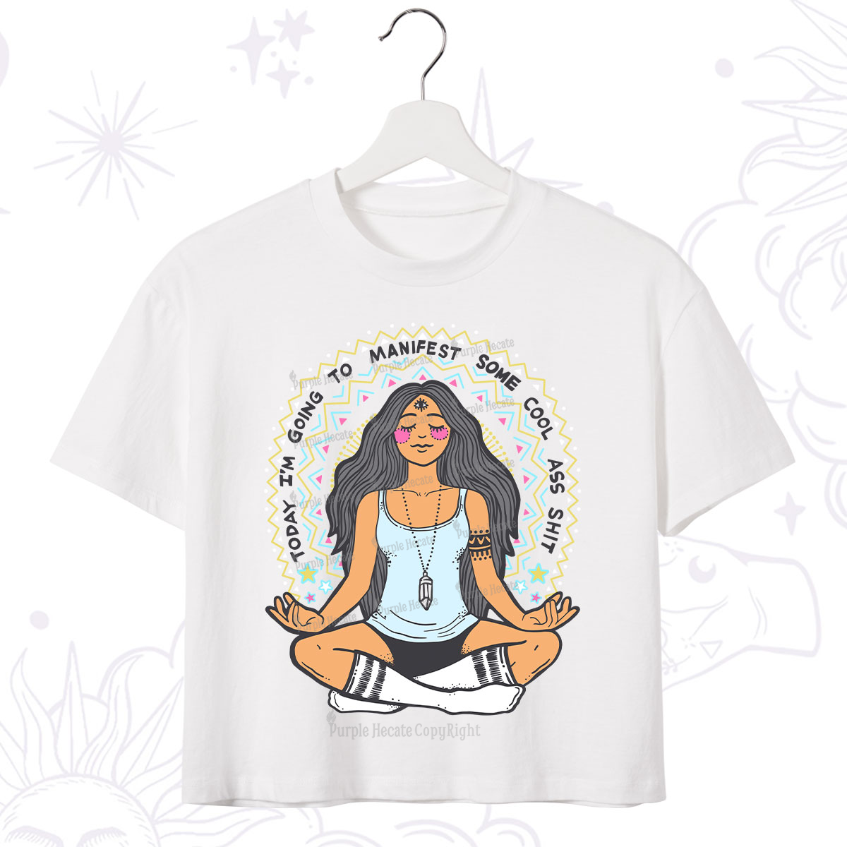 Purplehecate Today I'm Going To Manifest Crop T-Shirt