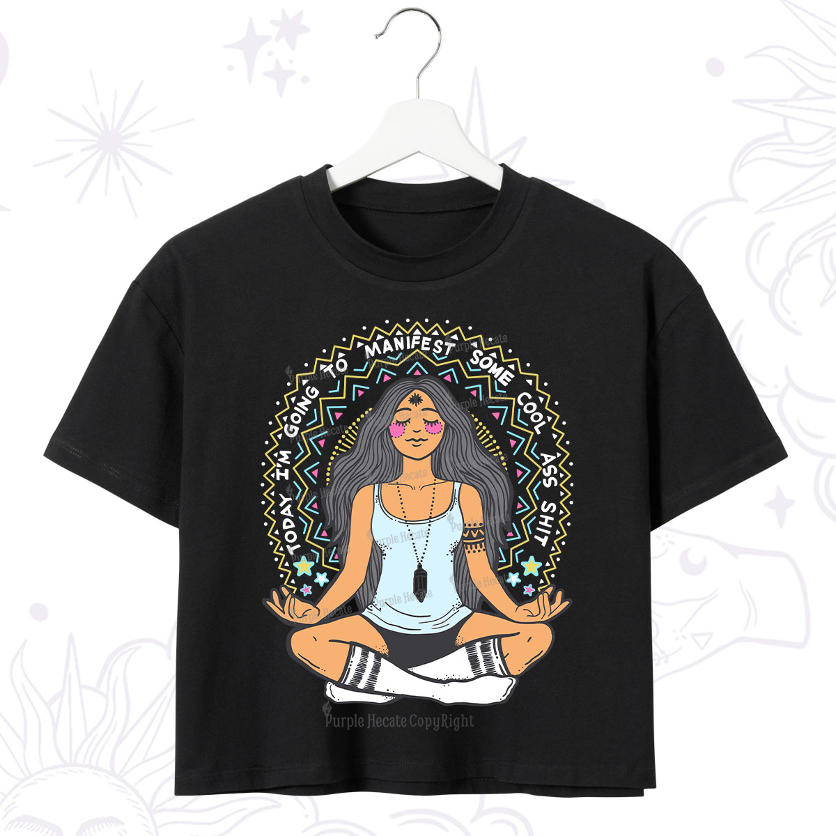 Purplehecate Today I'm Going To Manifest Crop T-Shirt
