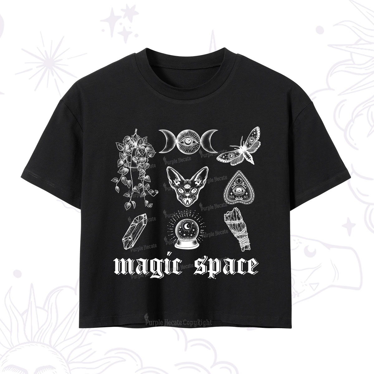 Purplehecate Magic Space Crop T-Shirt