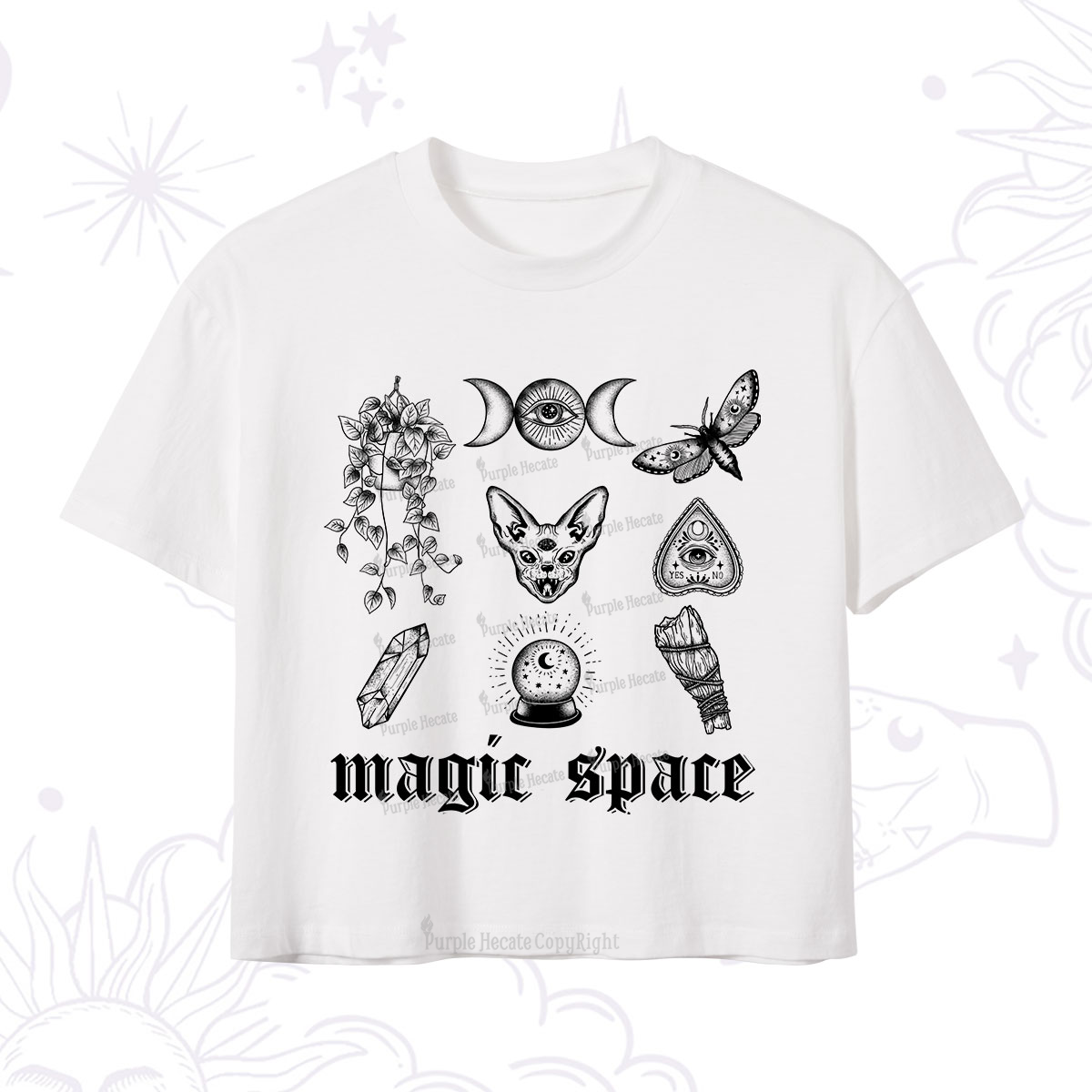 Purplehecate Magic Space Crop T-Shirt