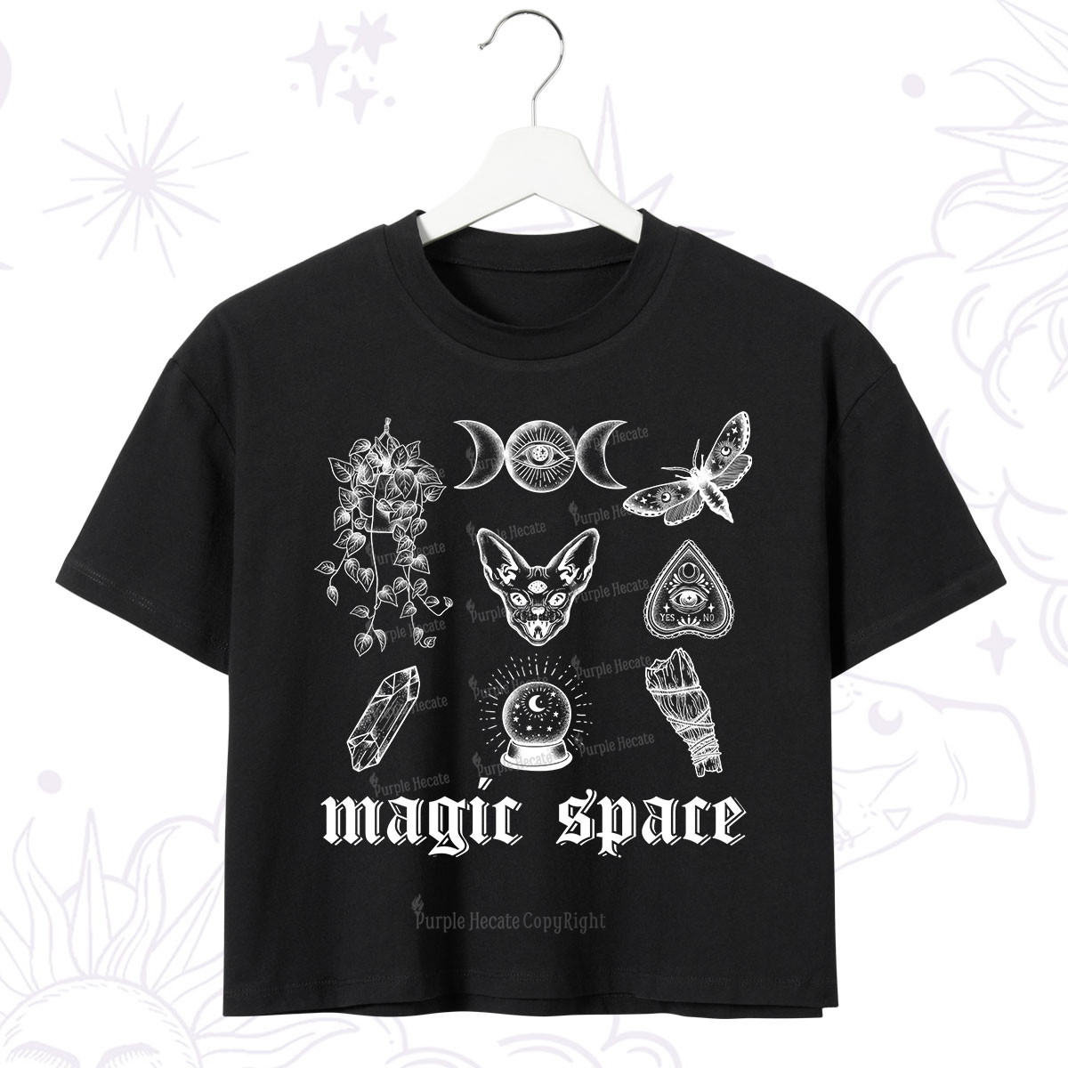 Purplehecate Magic Space Crop T-Shirt