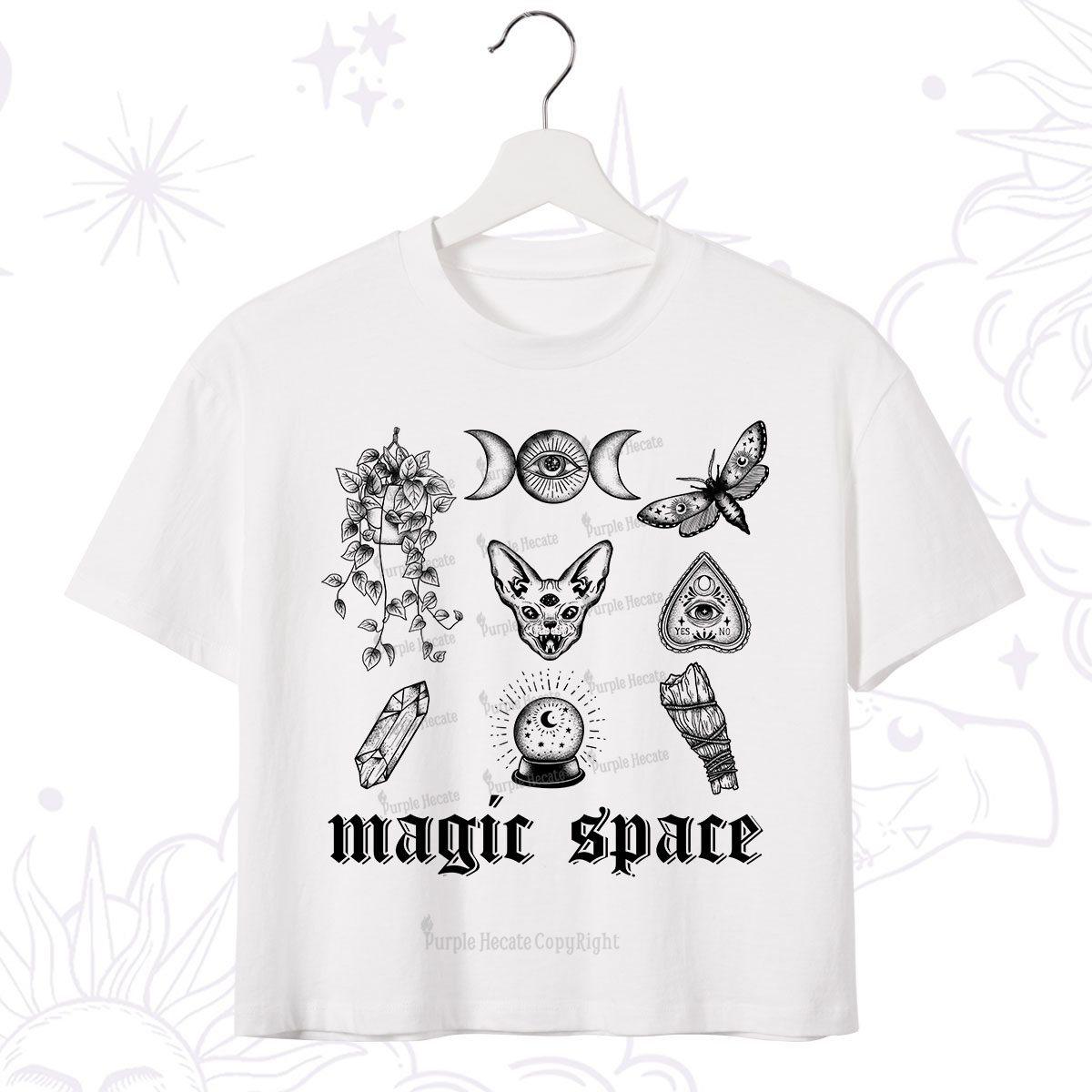 Purplehecate Magic Space Crop T-Shirt