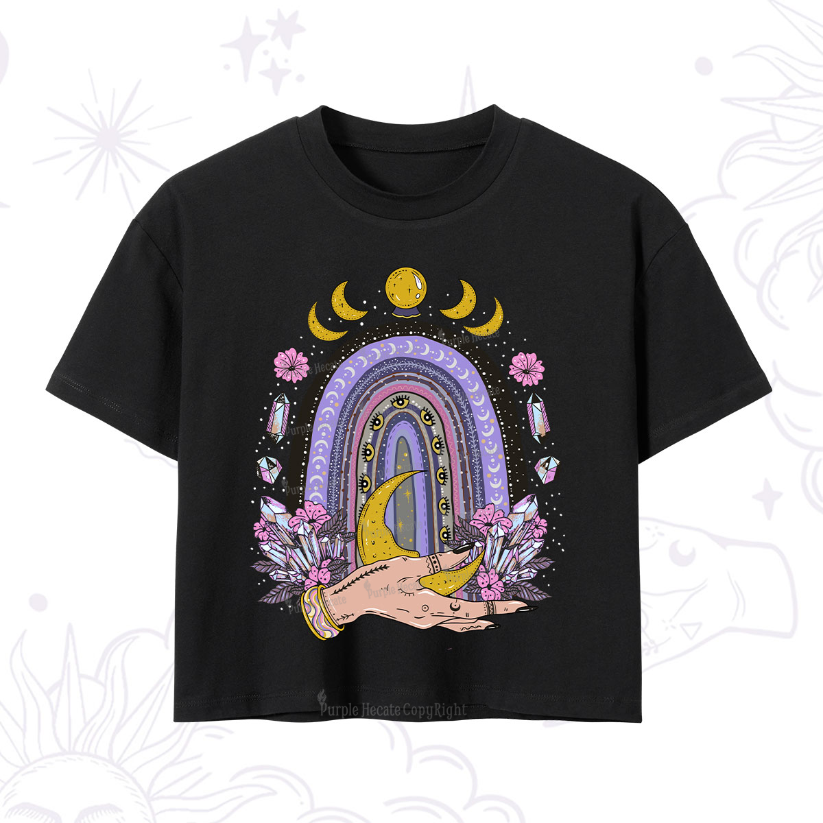 Purplehecate Magic Rainbow Crop T-Shirt