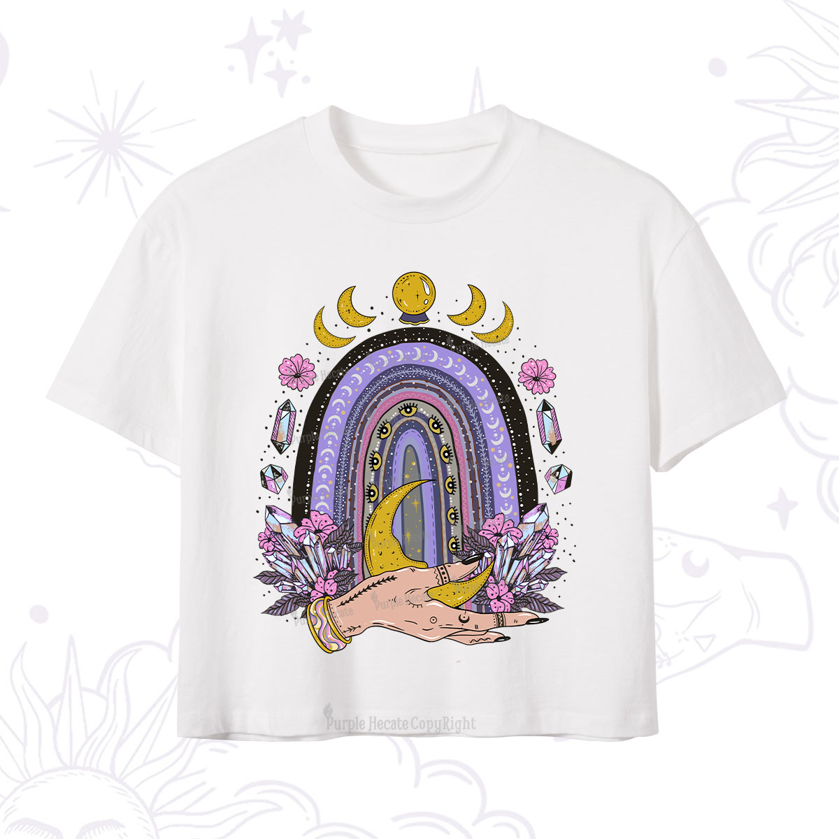 Purplehecate Magic Rainbow Crop T-Shirt