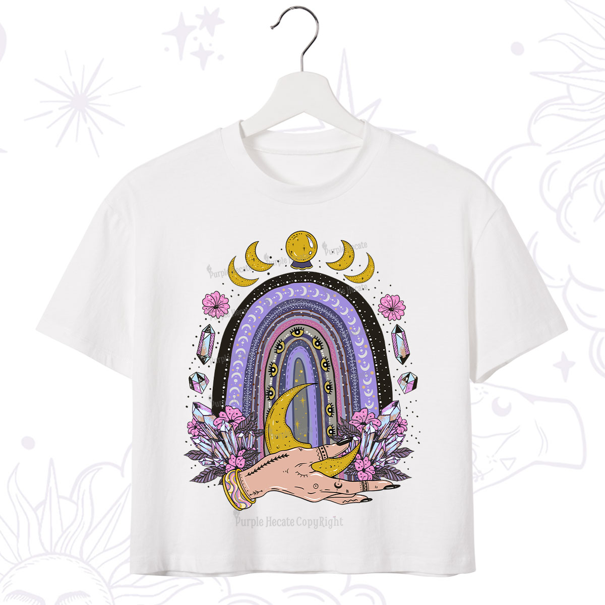 Purplehecate Magic Rainbow Crop T-Shirt