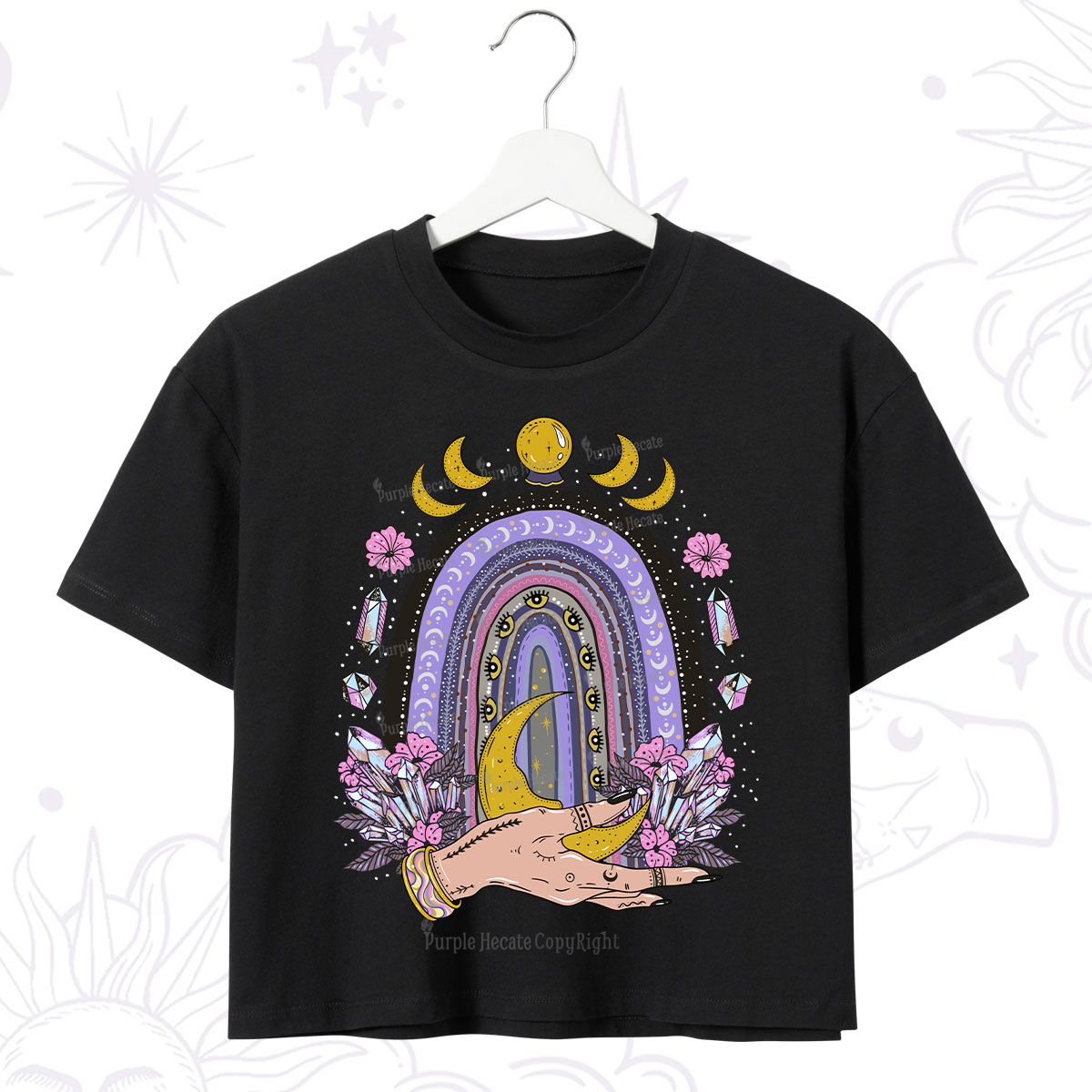 Purplehecate Magic Rainbow Crop T-Shirt