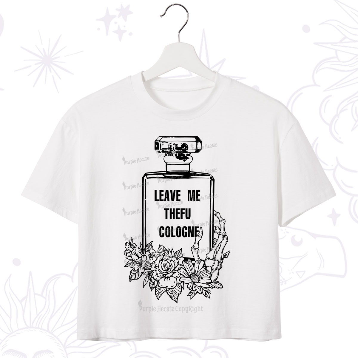 Purplehecate Leave Me The FU Cologne Crop T-Shirt