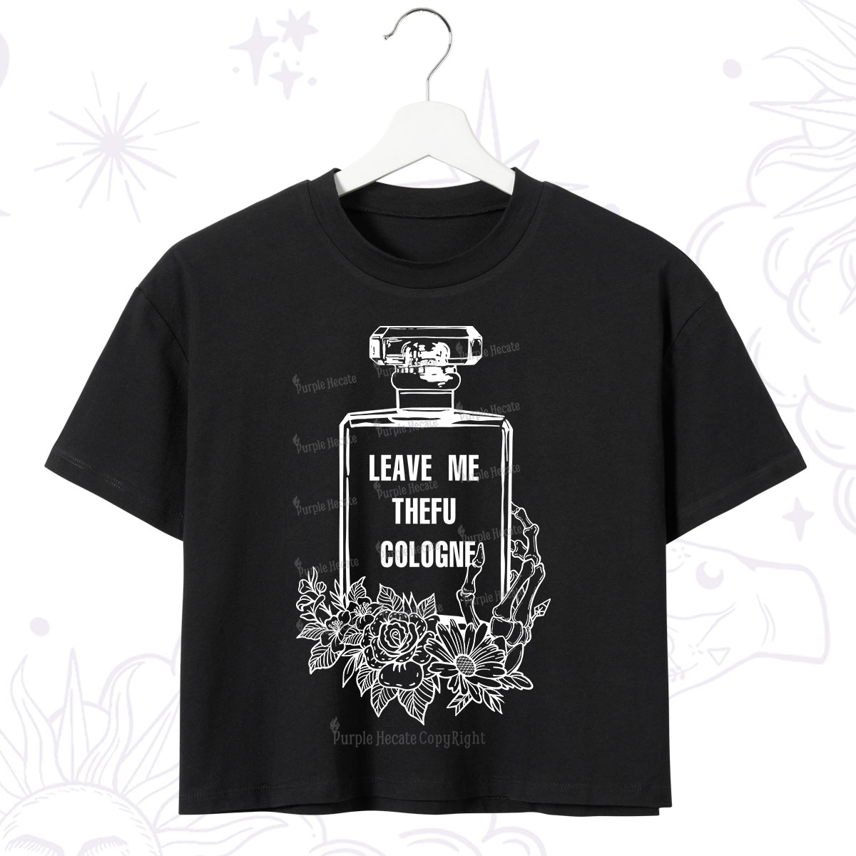 Purplehecate Leave Me The FU Cologne Crop T-Shirt