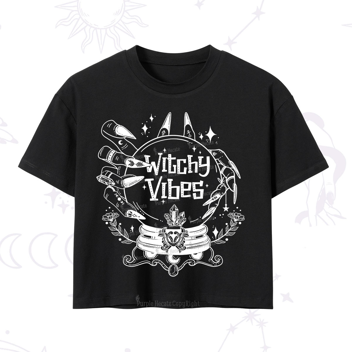 Purplehecate Witchy Vibes Crop T-Shirt