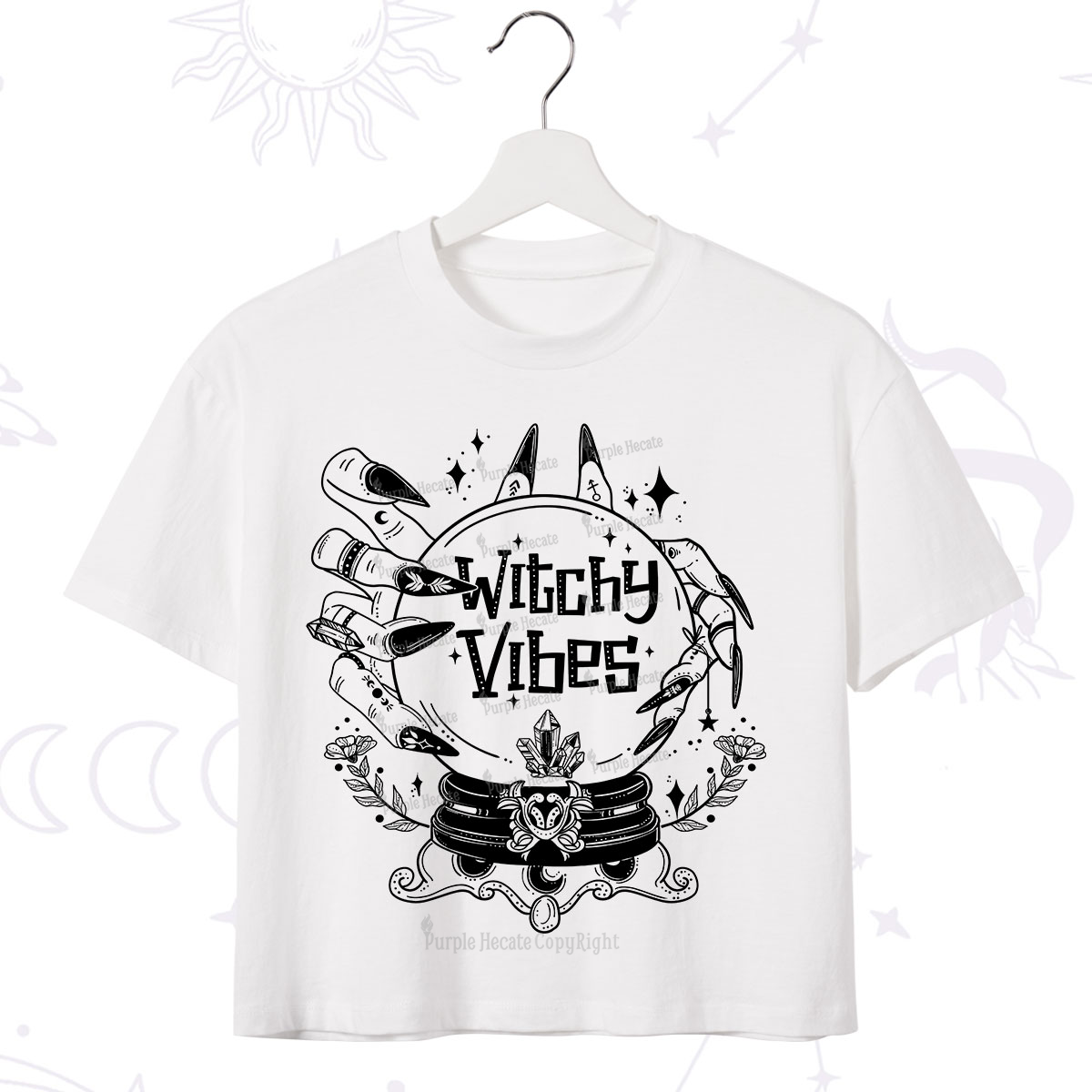 Purplehecate Witchy Vibes Crop T-Shirt