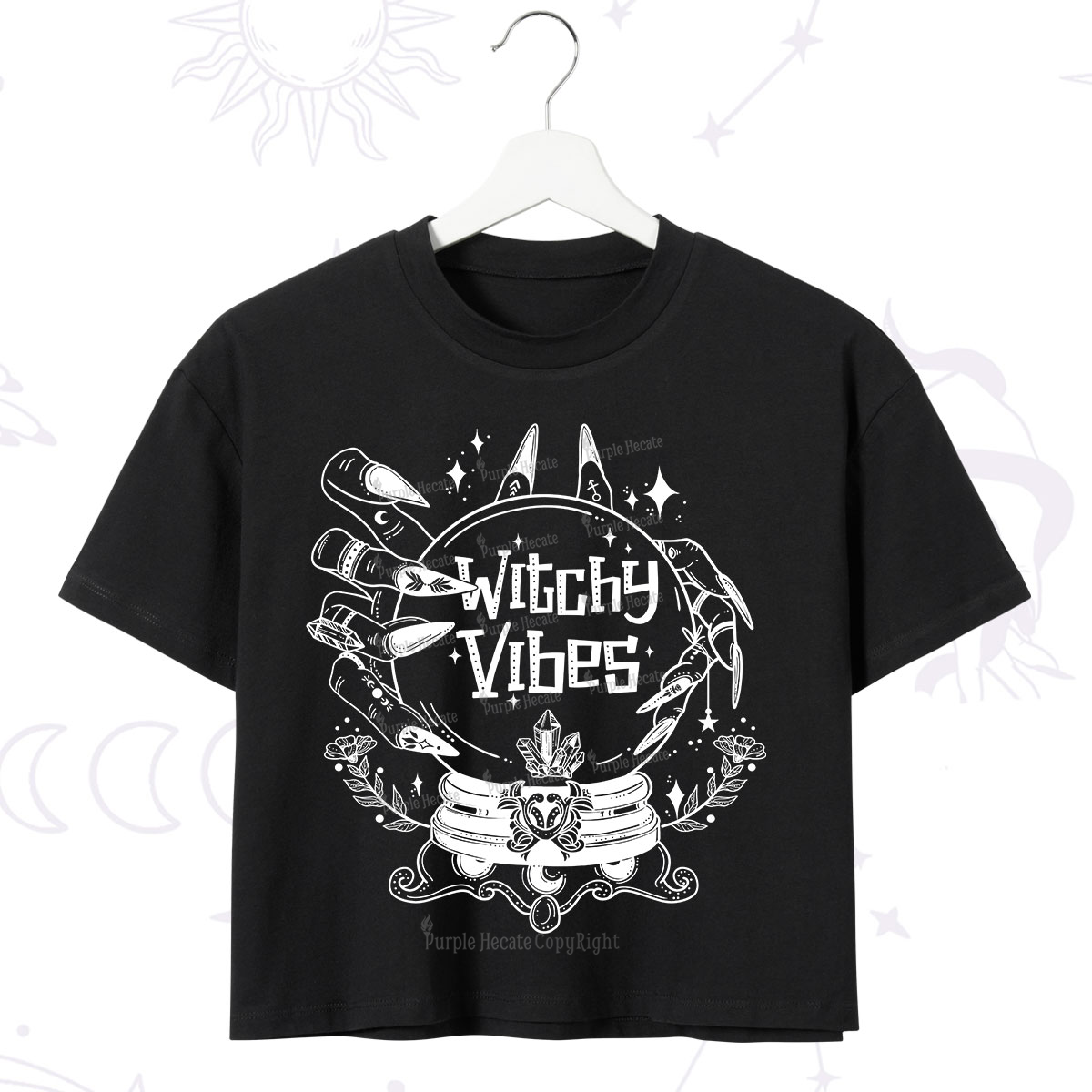 Purplehecate Witchy Vibes Crop T-Shirt