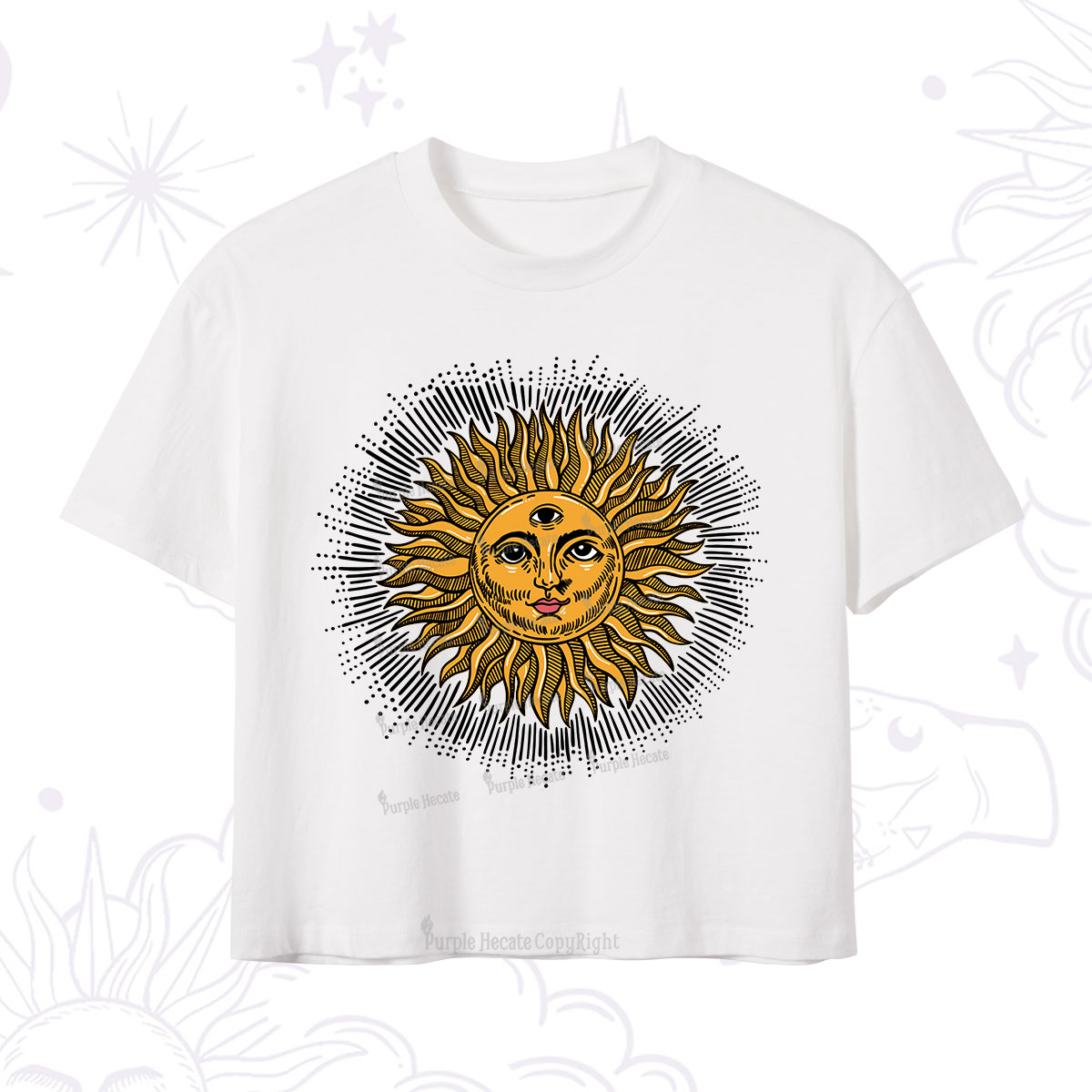 Purplehecate Sat Nam Crop T-Shirt