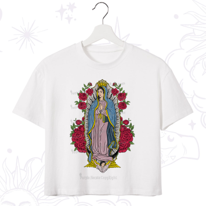 Purplehecate Mother Mary Crop T-Shirt