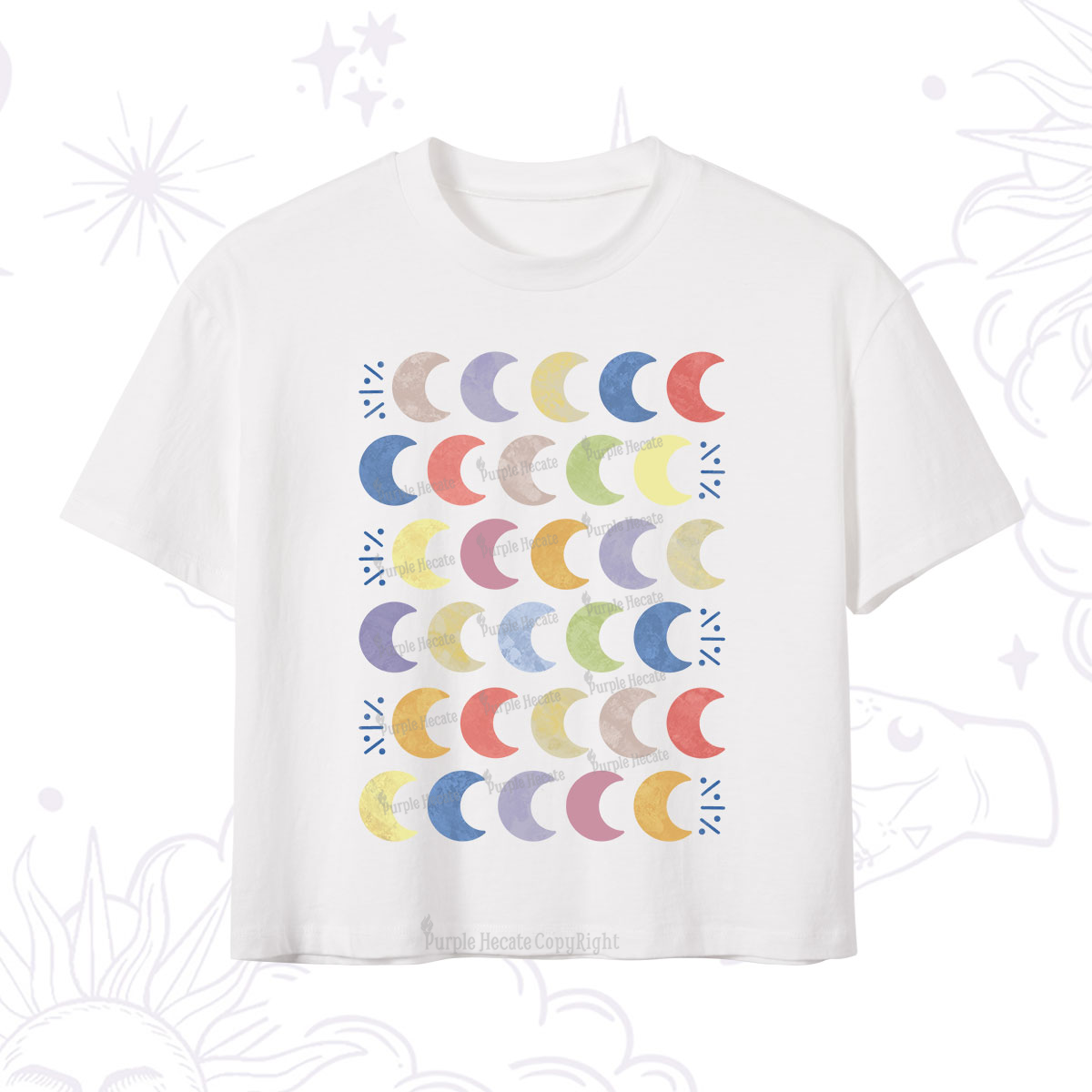 Purplehecate Every Phase Of Me Crop T-Shirt