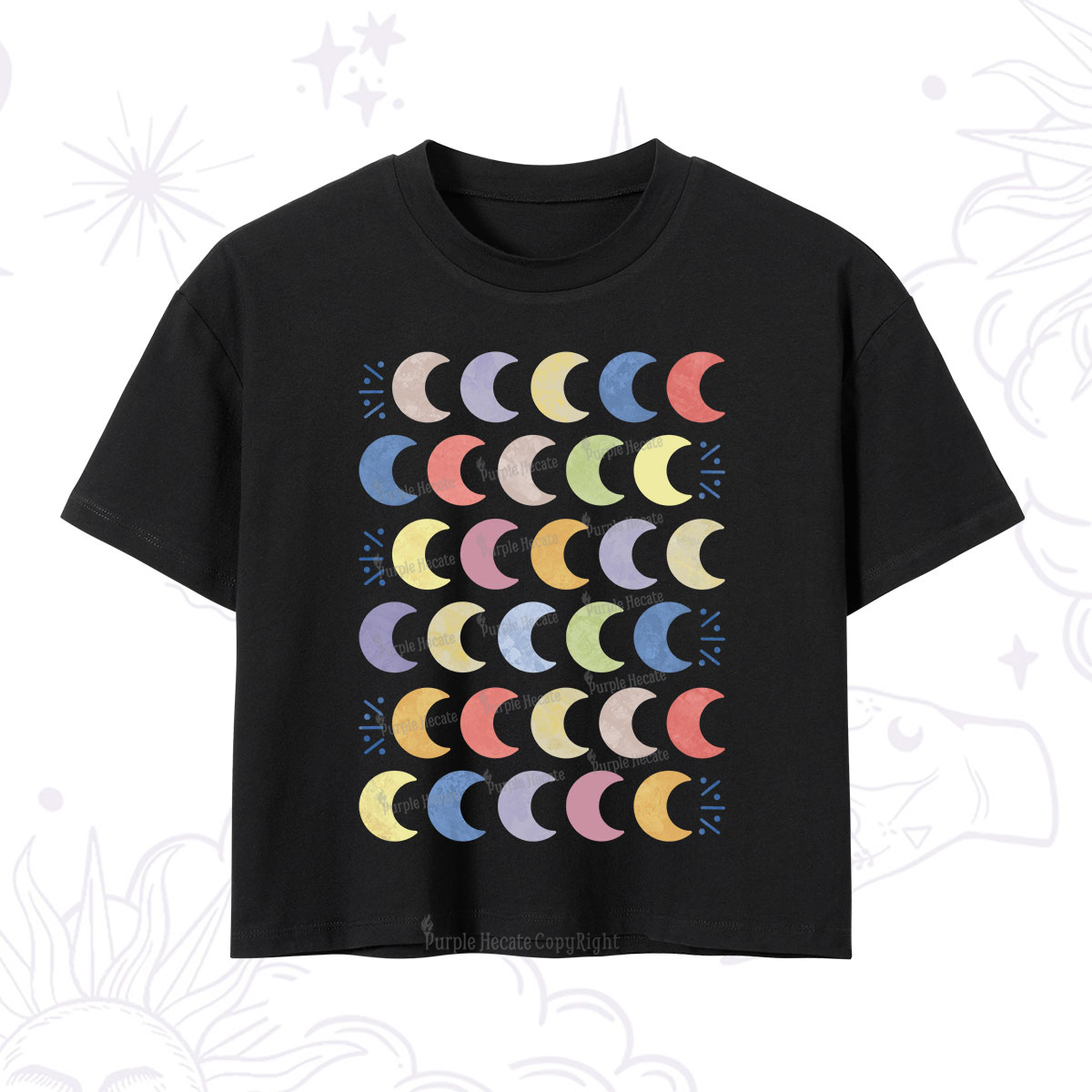 Purplehecate Every Phase Of Me Crop T-Shirt