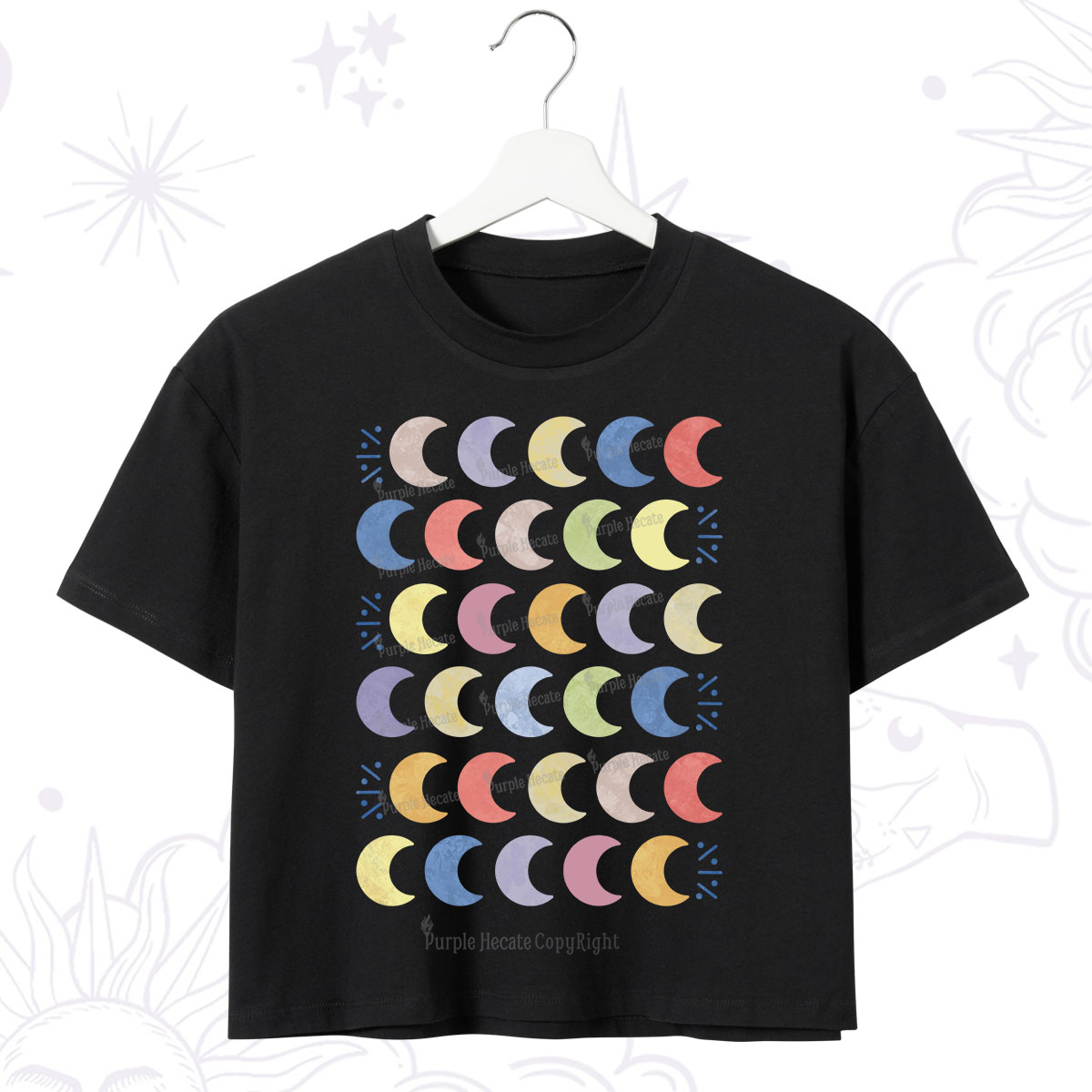 Purplehecate Every Phase Of Me Crop T-Shirt