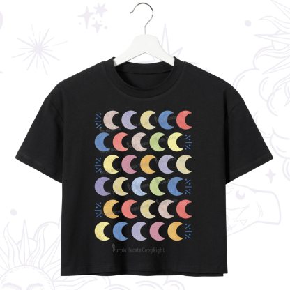 Purplehecate Every Phase Of Me Crop T-Shirt