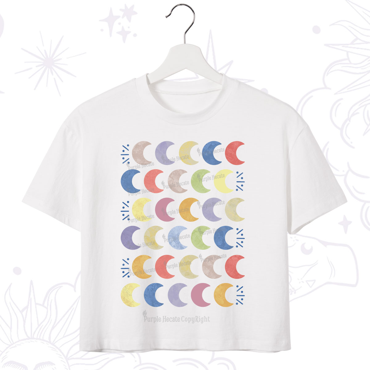 Purplehecate Every Phase Of Me Crop T-Shirt