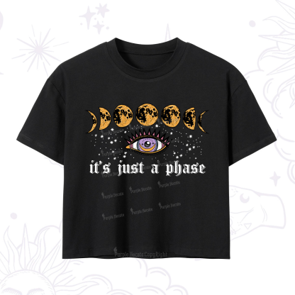 Purplehecate It's Just A Phase Crop T-Shirt