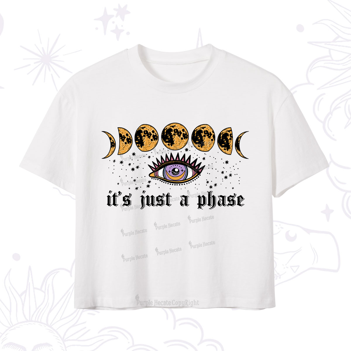 Purplehecate It's Just A Phase Crop T-Shirt