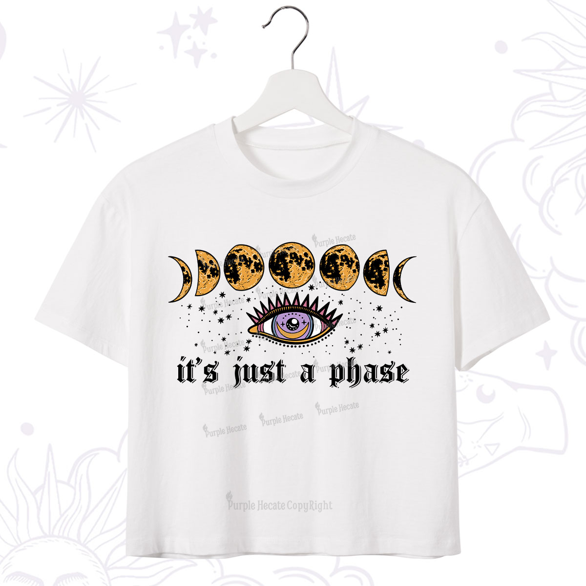 Purplehecate It's Just A Phase Crop T-Shirt