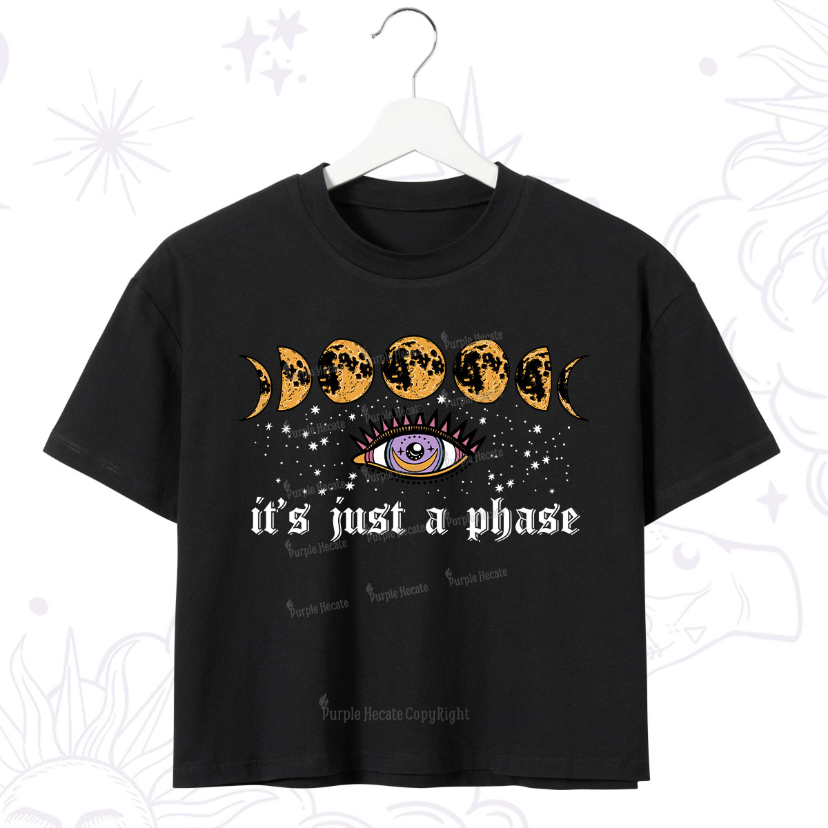 Purplehecate It's Just A Phase Crop T-Shirt