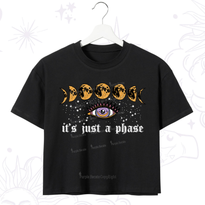 Purplehecate It's Just A Phase Crop T-Shirt