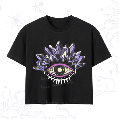 Purplehecate Crystal Eye Crop T-Shirt