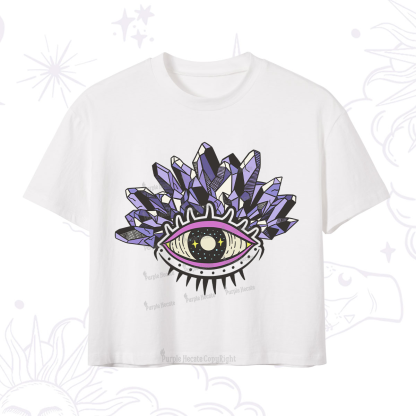 Purplehecate Crystal Eye Crop T-Shirt