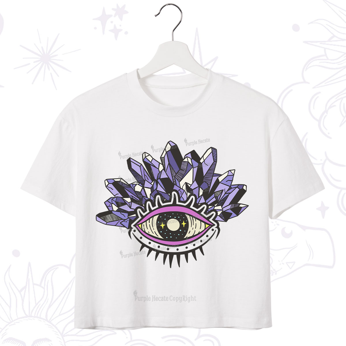 Purplehecate Crystal Eye Crop T-Shirt