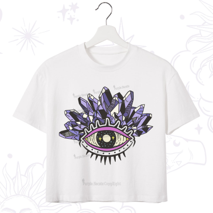 Purplehecate Crystal Eye Crop T-Shirt
