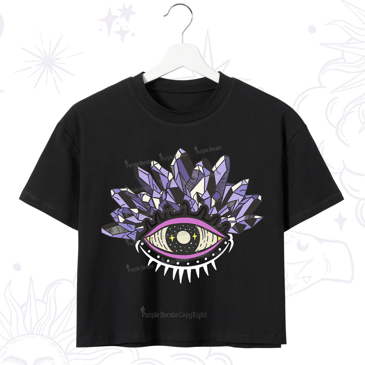 Purplehecate Crystal Eye Crop T-Shirt