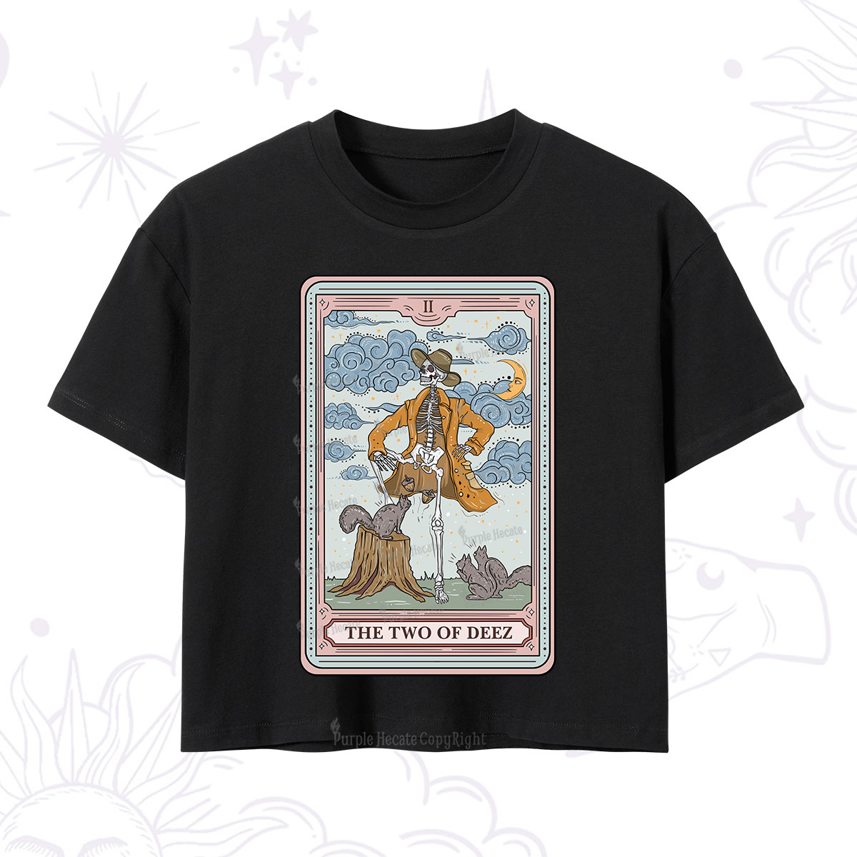 Purplehecate The Two Of Deez Tarot Crop T-Shirt