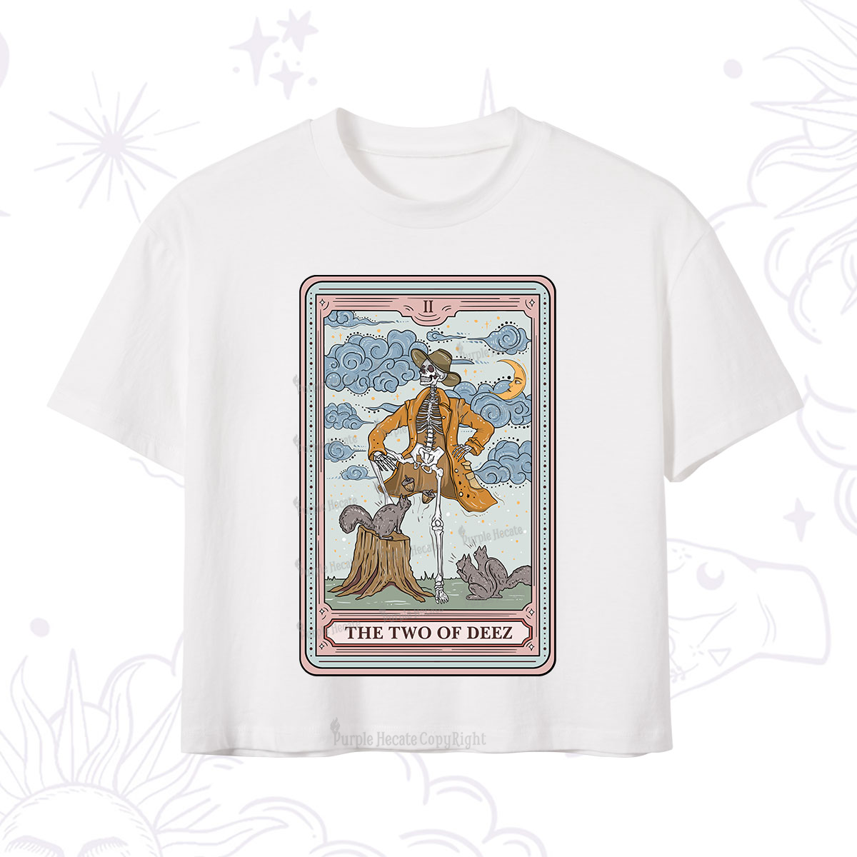 Purplehecate The Two Of Deez Tarot Crop T-Shirt