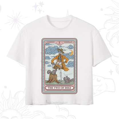 Purplehecate The Two Of Deez Tarot Crop T-Shirt