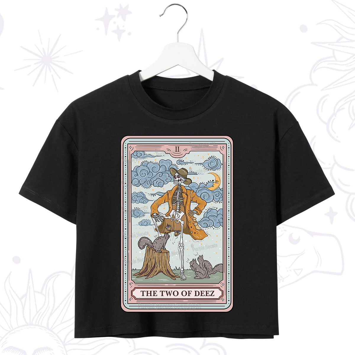Purplehecate The Two Of Deez Tarot Crop T-Shirt