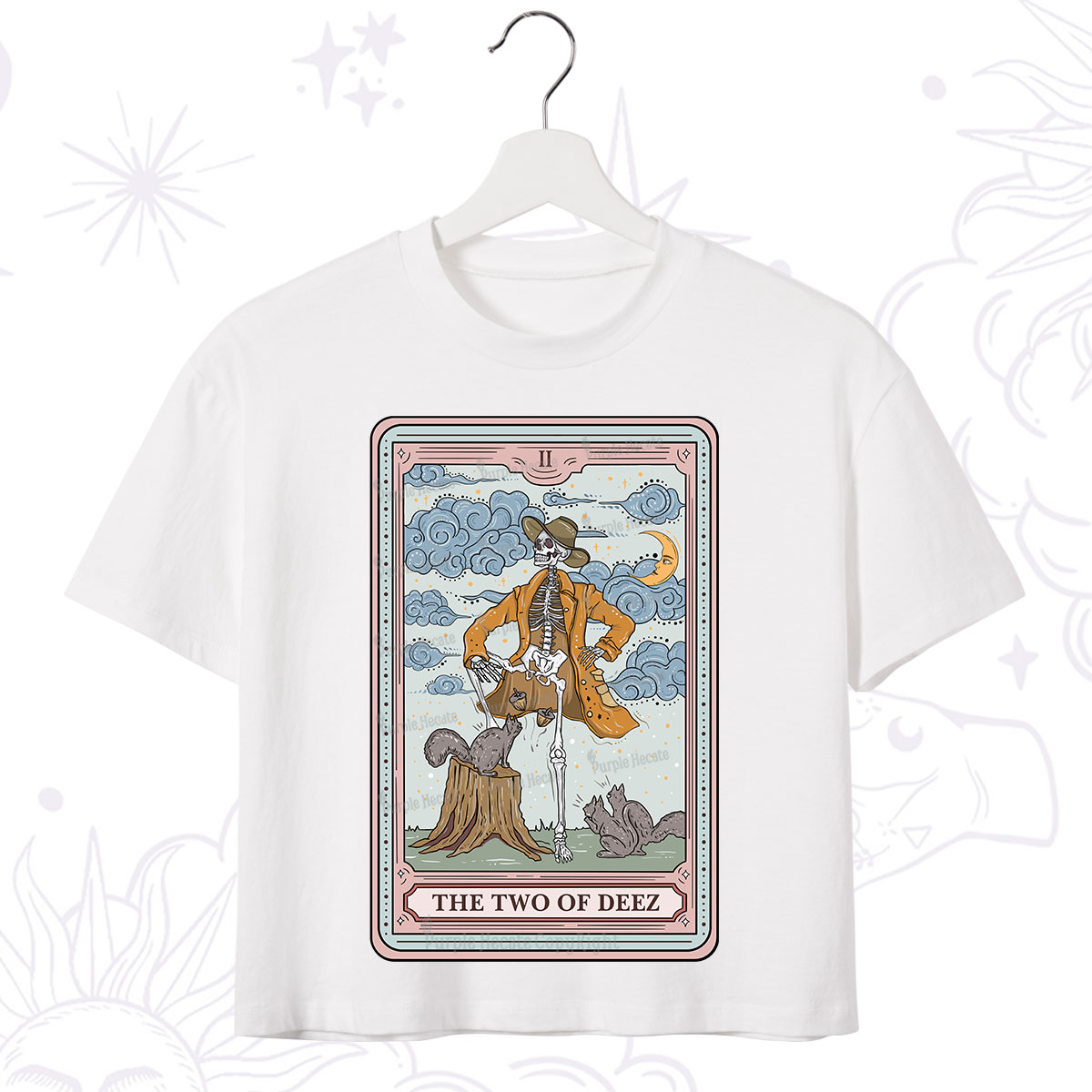 Purplehecate The Two Of Deez Tarot Crop T-Shirt