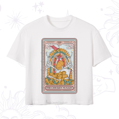 Purplehecate The Chicken Nugget Food Tarot Crop T-Shirt