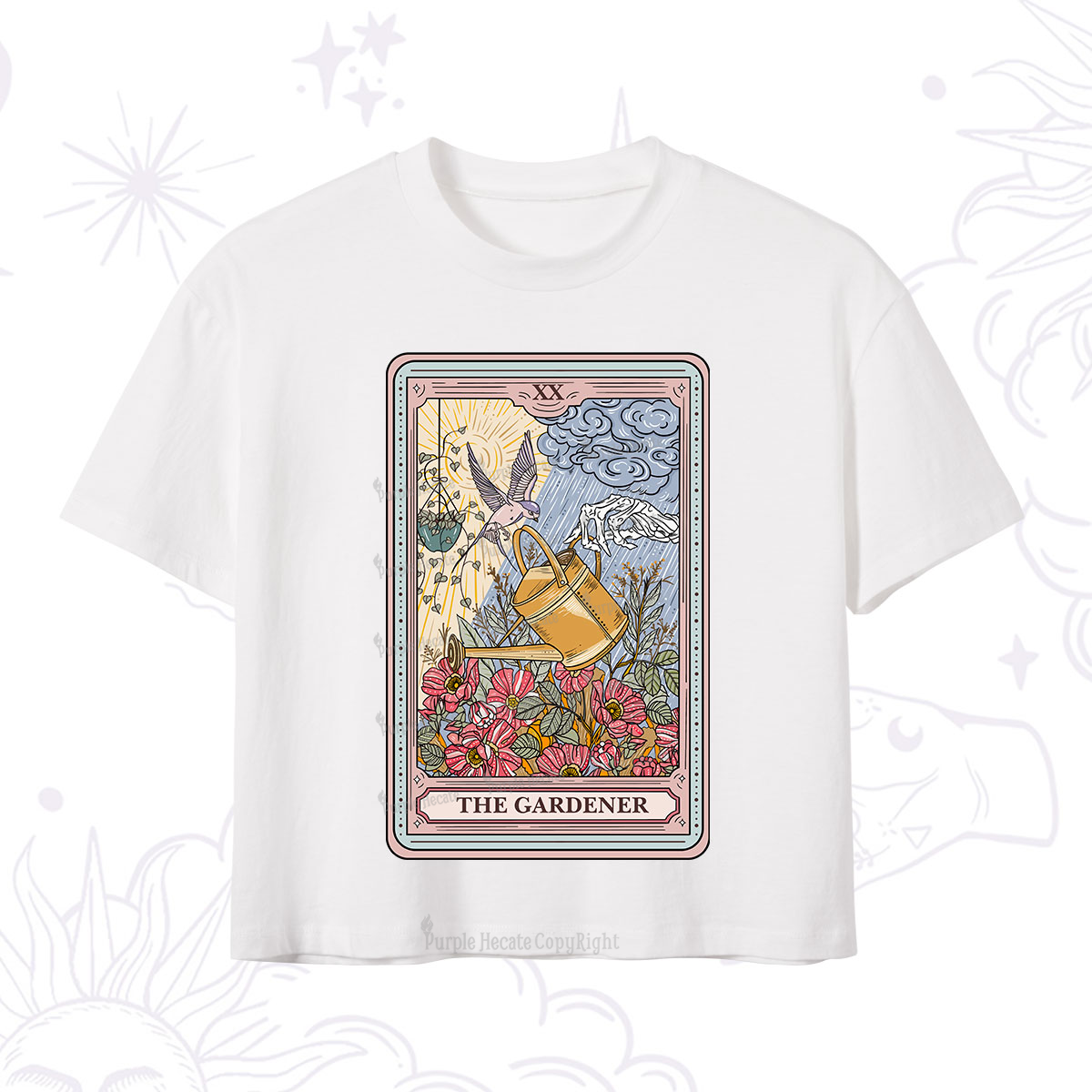 Purplehecate The Gardener Tarot Crop T-Shirt