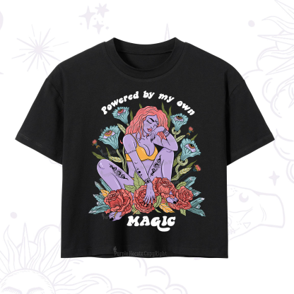 Purplehecate Powered By My Own Magic Crop T-Shirt