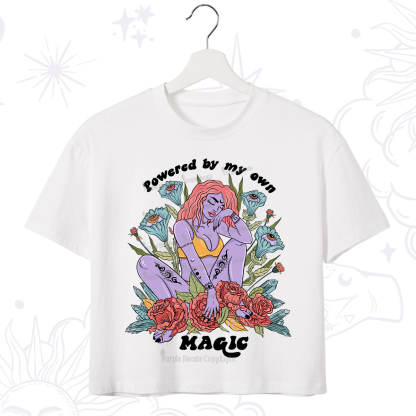 Purplehecate Powered By My Own Magic Crop T-Shirt