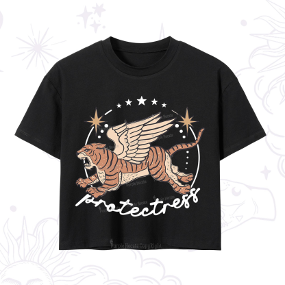 Purplehecate Protectress Crop T-Shirt